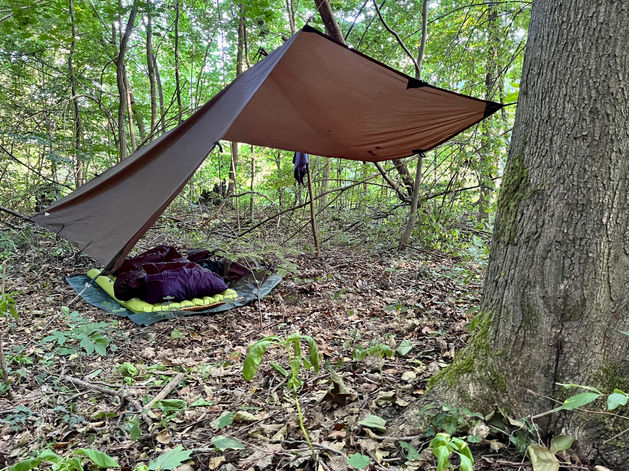 sleeping outdoor in the forest without a tent or bivouking