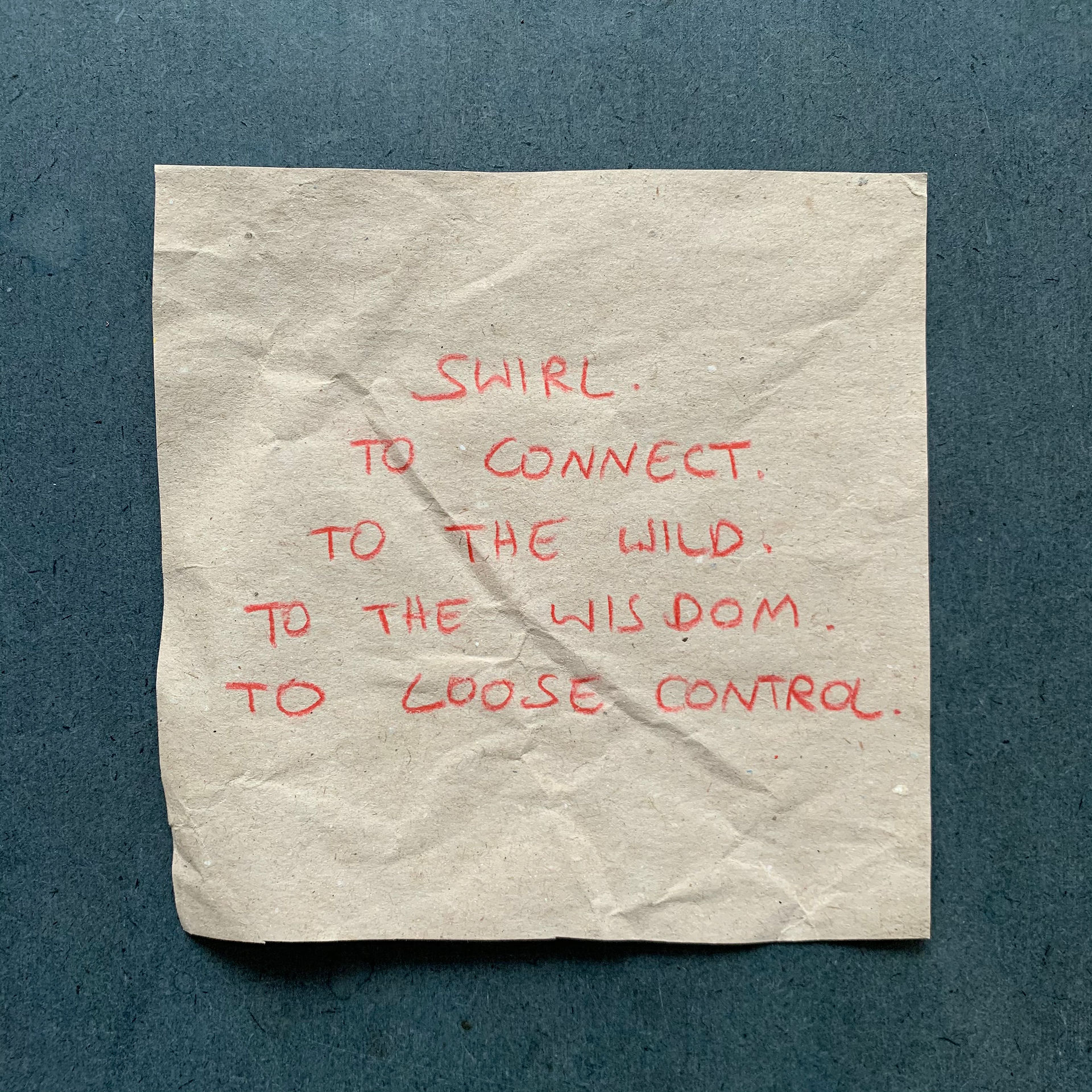  handwritten poem "waves"  inspired by 5rhythm dance