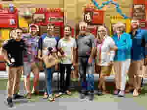 Becca and Denise are the two ladies on the right, Kain is in the center