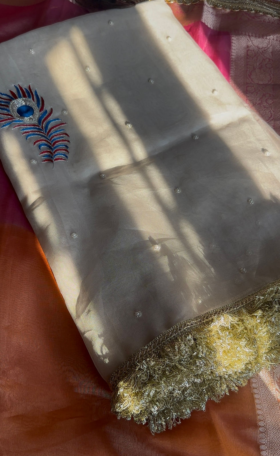 Prem Leela - Pure Tissue Silk Saree With Hand Embroidery