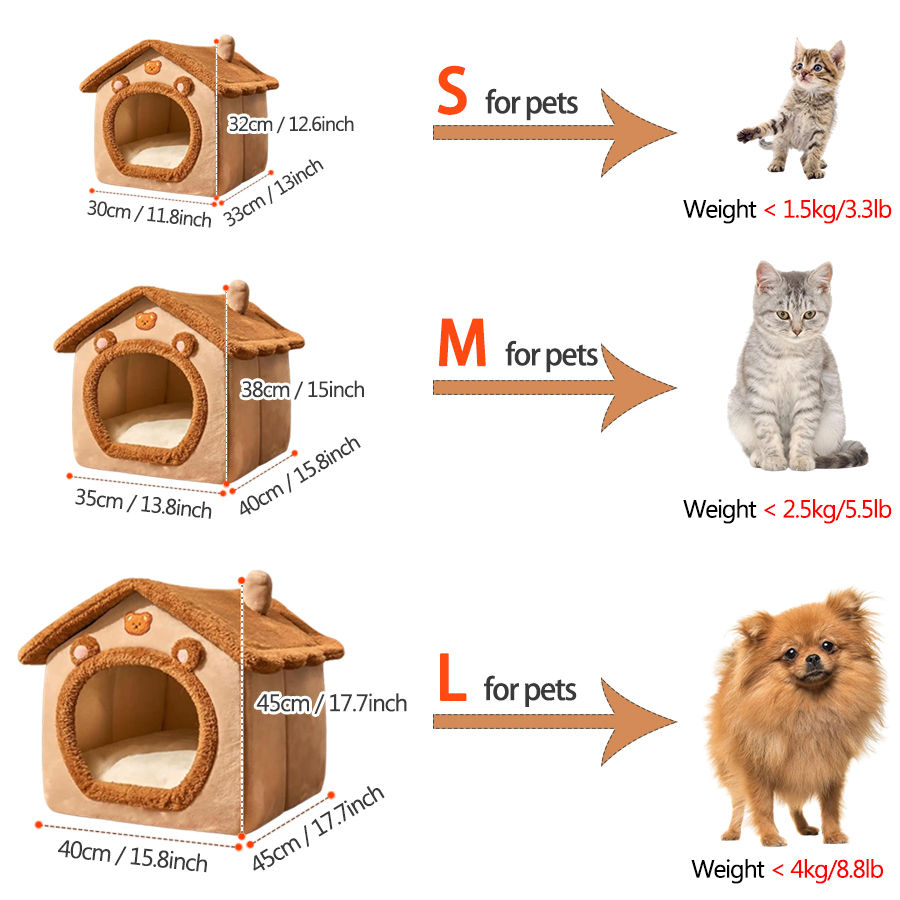 Thumbnail: Folding Houses Removable Washable Cat House Puppy Cave Sofa Four Seasons General