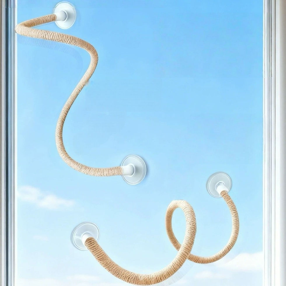 Thumbnail: Linen Rope DIY Bendable Perch for Birds Non-slip Comfortable Grip Suction Cup Bi