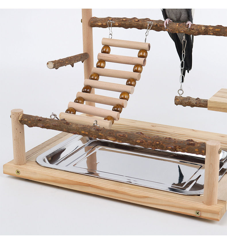 Thumbnail: Pepper wood parrot platform, parrot climbing net, climbing training station, cli