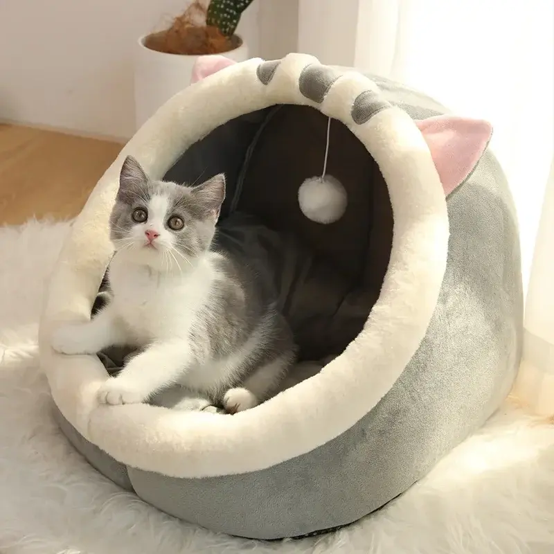Thumbnail: Cat Pad Bed Sweet Soft Warm Pet Basket Cozy Kitten Lounger Cushion Pet House Ten