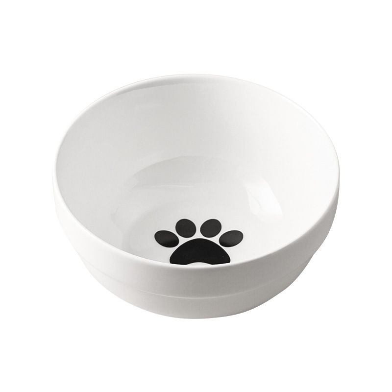 Thumbnail: 1-3pcs Creative Cervical Protection Pet Supplies Ceramic Double Cat Bowl Ceramic