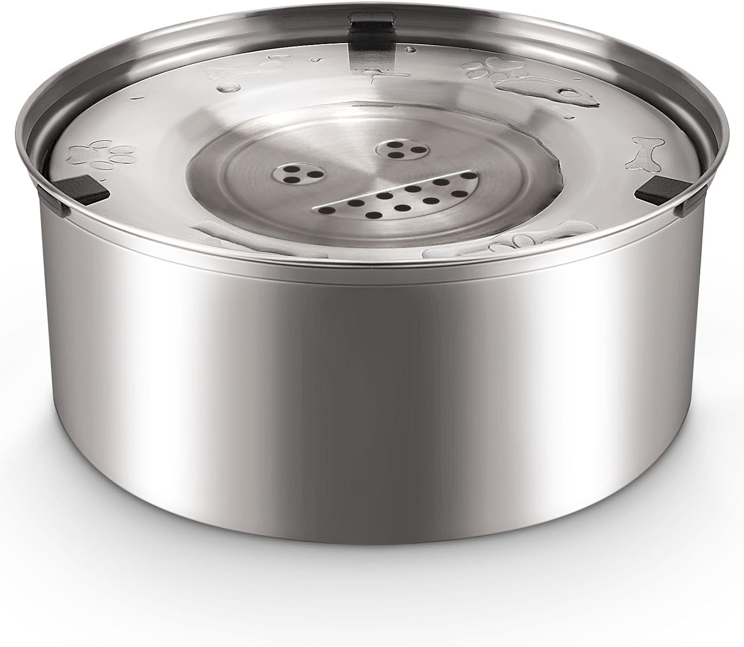 3L Stainless Steel No Spill Water Bowl for Dogs Non-Slip Slow Dog Bowl Water Fee