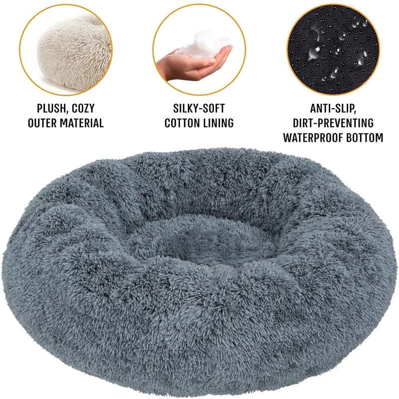 Thumbnail: Round pet bed, 40-90cm, 6 sizes.
