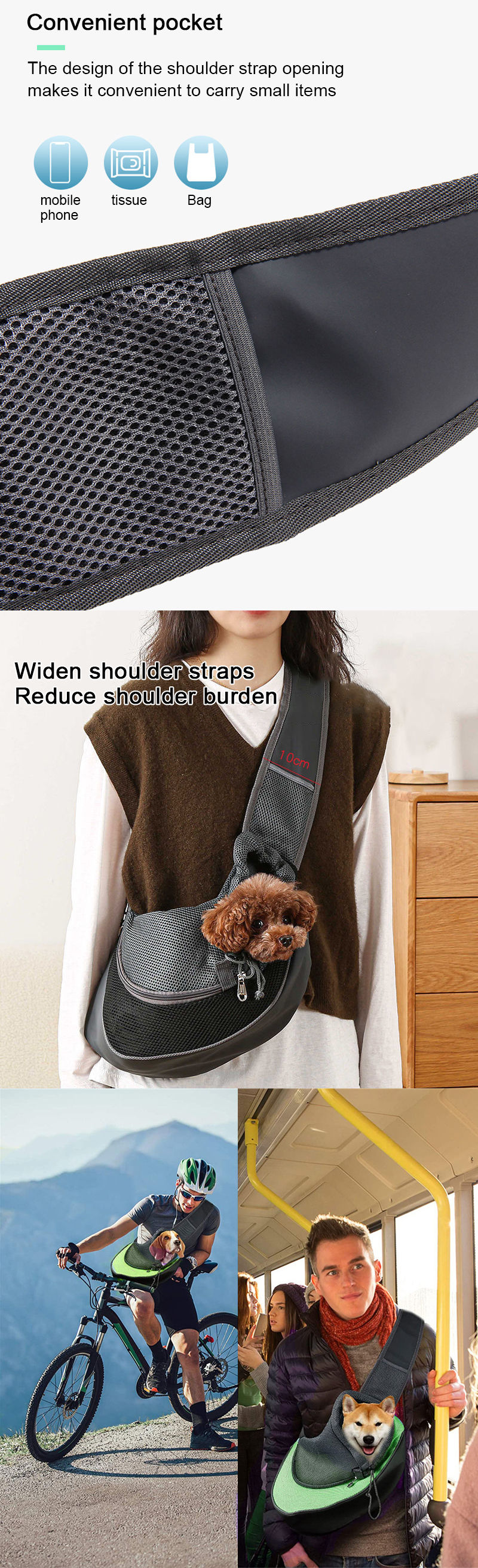 Thumbnail: Pet Cat Dog Carrier Backpack Travel Tote Shoulder Bags Mesh Sling Carry Pack Pet