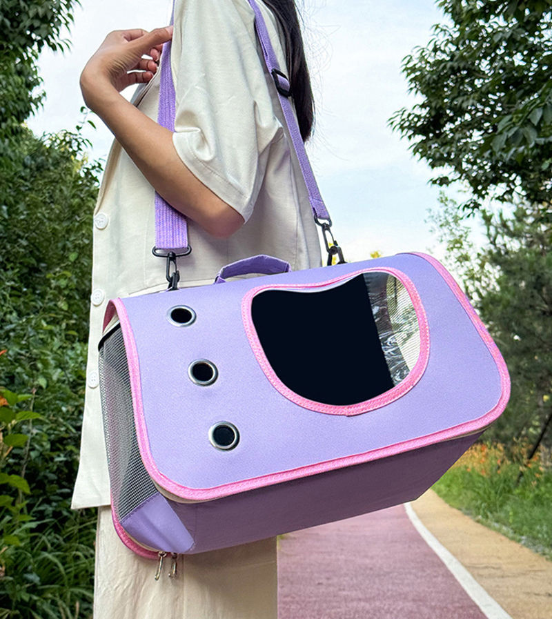 Thumbnail: Portable Pet Carrier Bag for Small Dogs Cats Outdoor Foldable Cat Bag Breathable