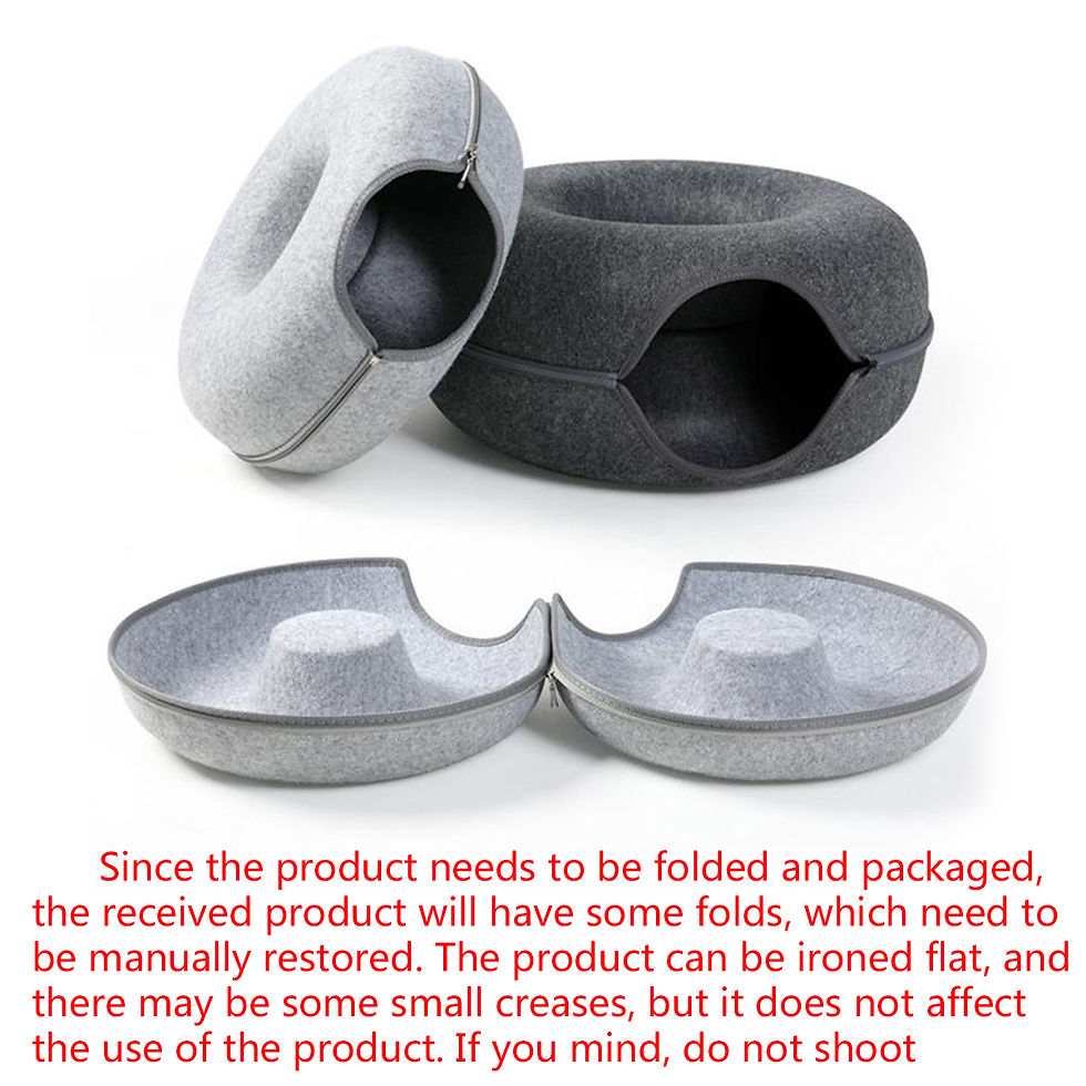 Thumbnail: Interactive Round Small Cat Tunnel Nest Felt Kittens Bed House Scratcher Cat Don