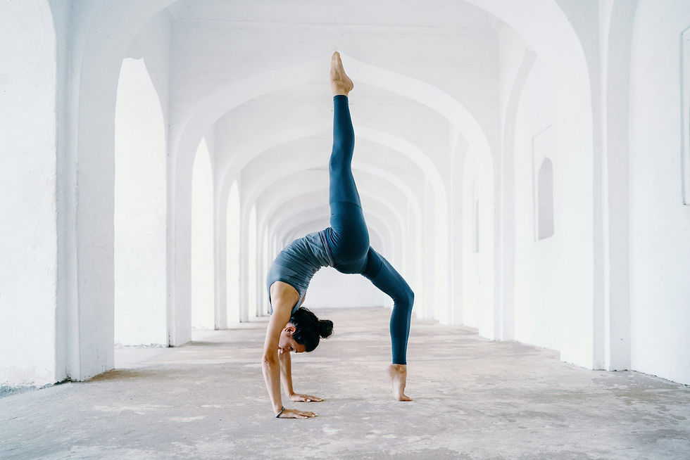 Yoga teacher posing for personal branding photoshoot