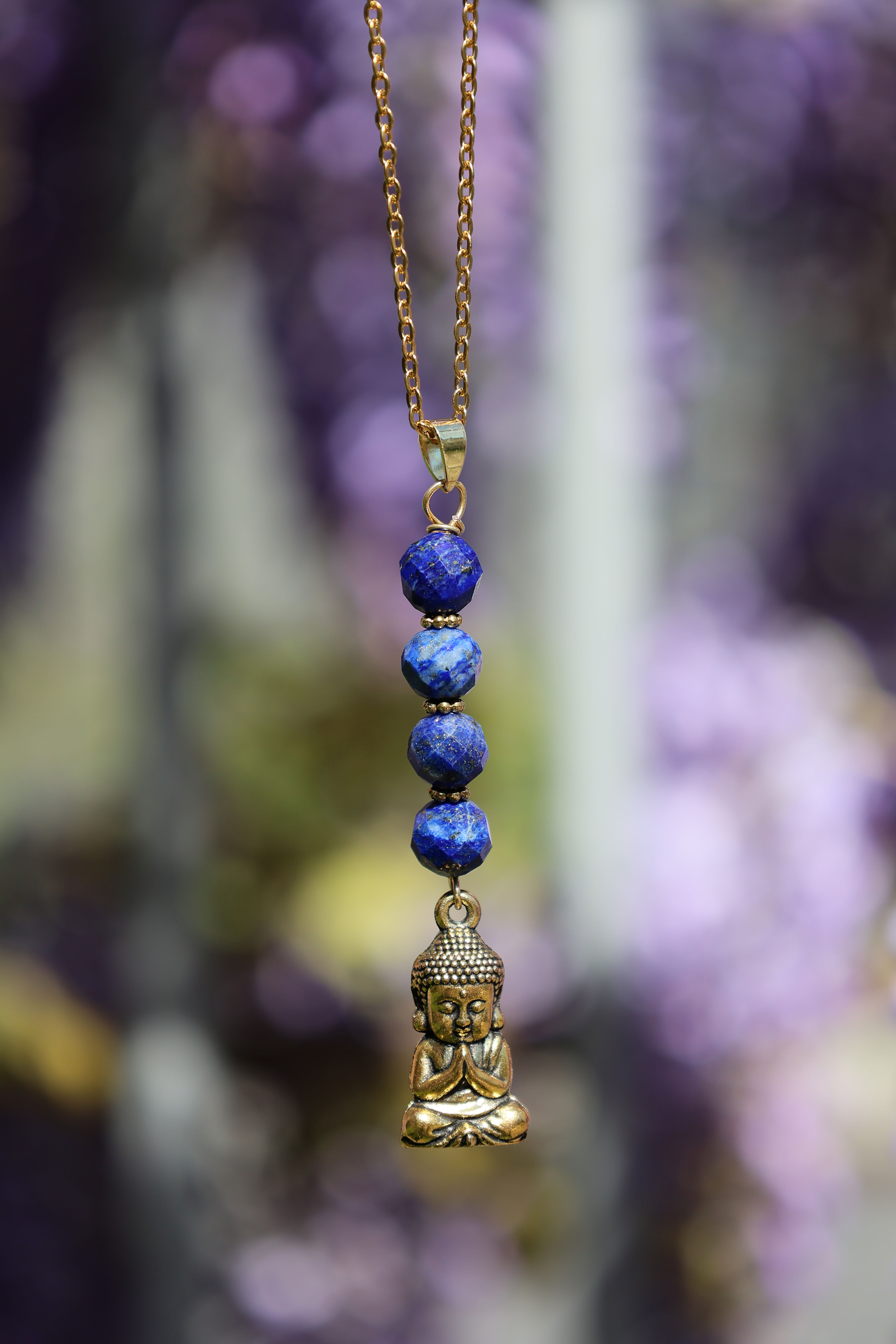 Sautoir en Lapis-Lazuli & Bouddha