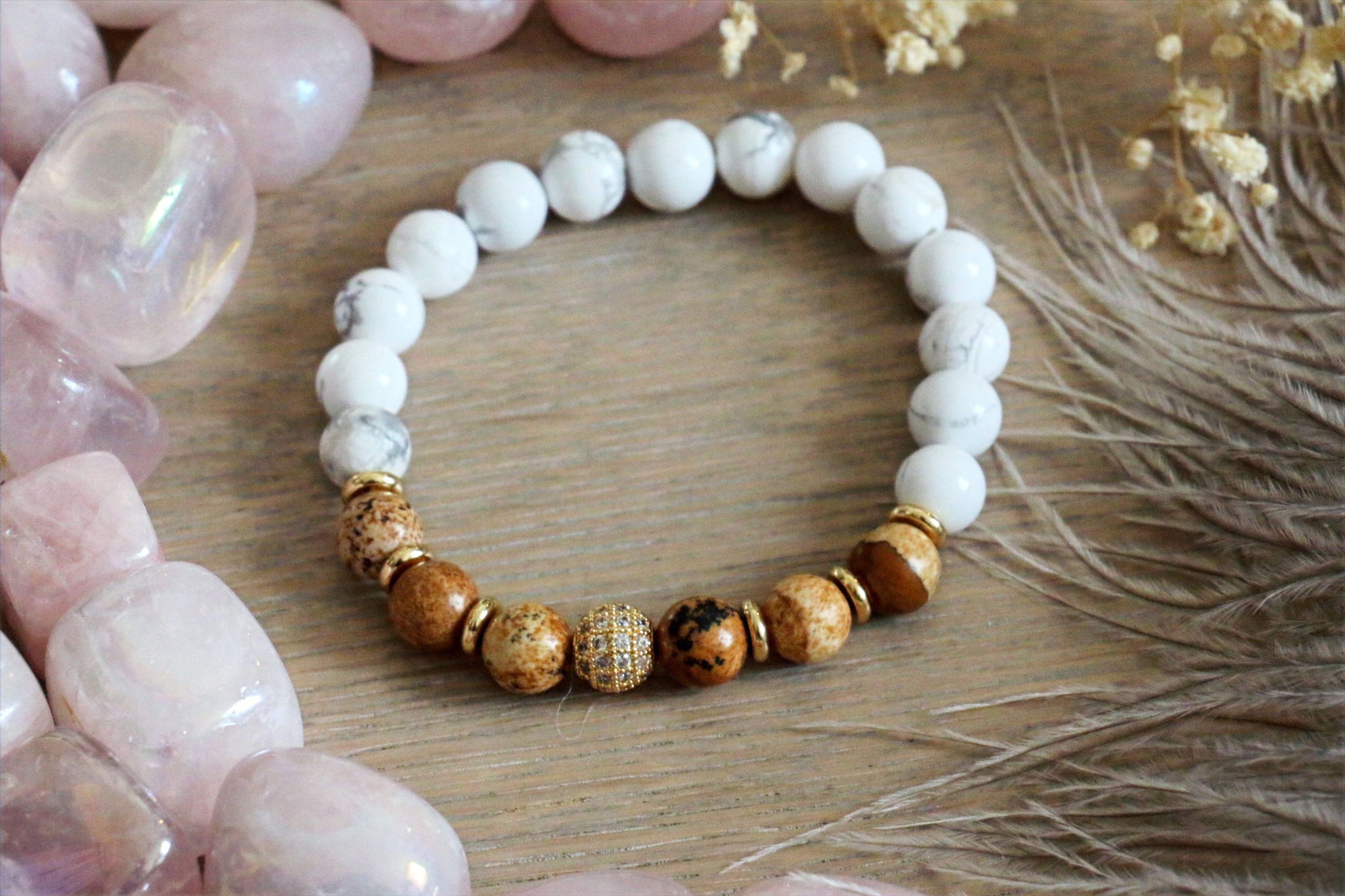 Jaspe paysage & Howlite