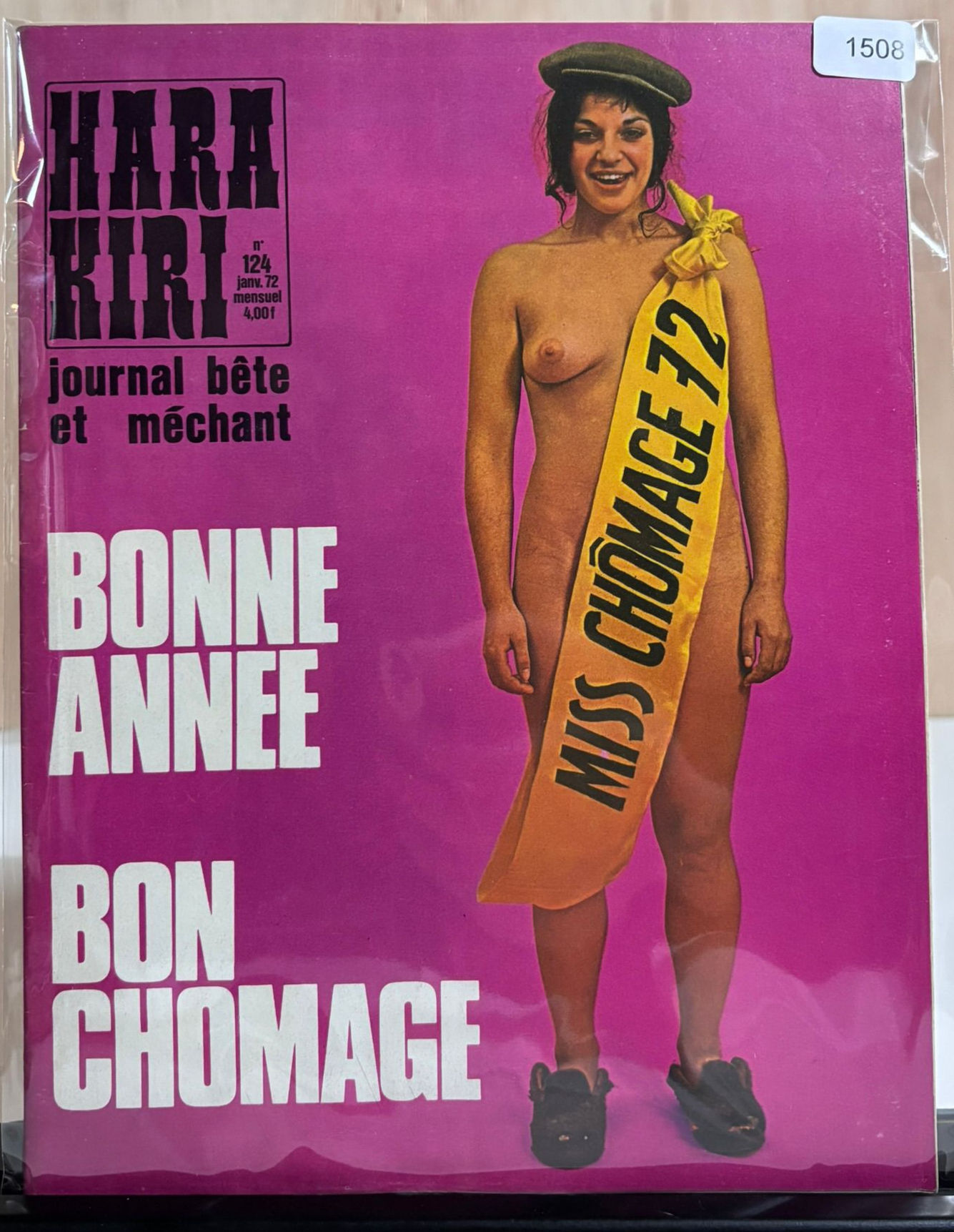 Hara Kiri Magazine - No.124 - Miss Chomage 72 - French Extreme Satire - 1972