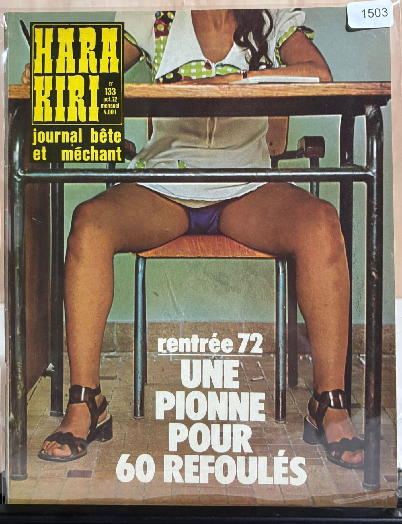 Hara Kiri Magazine - No.133 - Rentree 72 Une Pionne - French Language Satire