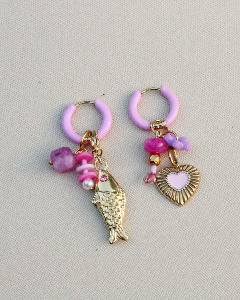 Oorbellen Candy // Roze - visje