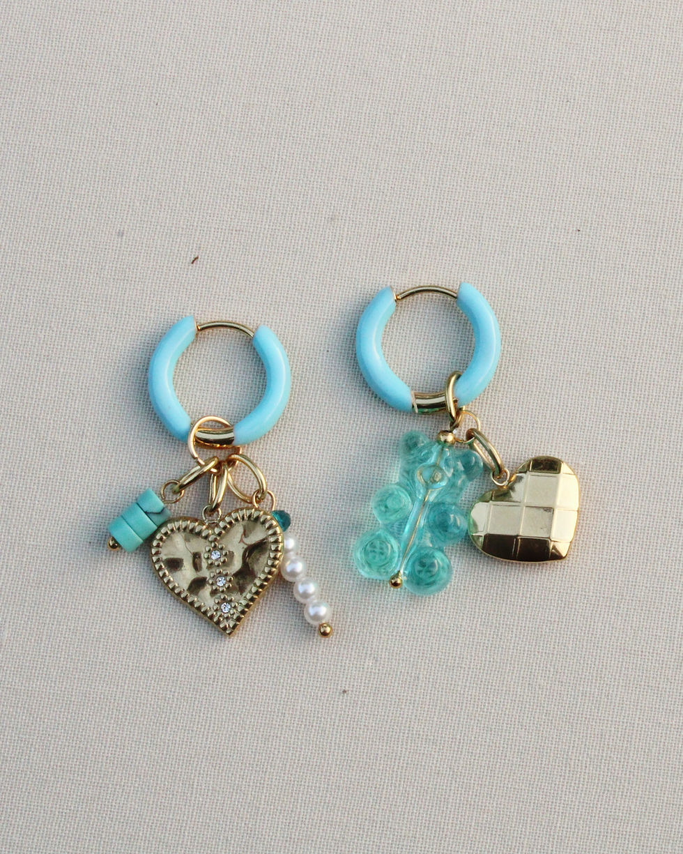 Oorbellen Candy // Blauw - Gummibeer