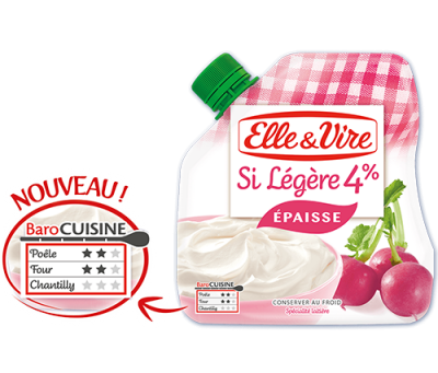 Crème épaisse Elle&Vire 4%