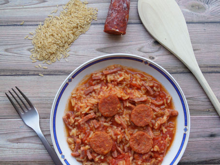 Riz à l'espagnole au bacon et chorizo