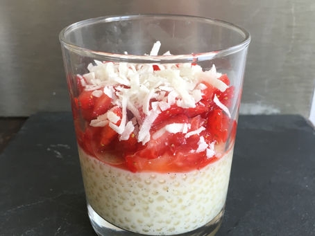 Perles du Japon, fraises, coco