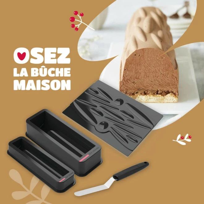 Offre moule à bûche tapis bois : 84,70€