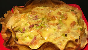 Tarte fine poireaux/bacon/maroilles