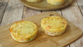 Quiches sans pâte individuelles saumon fumé/poireaux