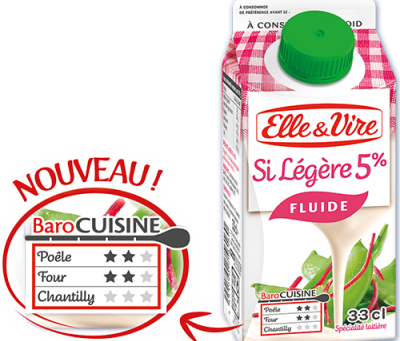 Crème fluide Elle&Vire 5%
