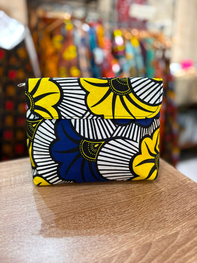 Trousse de toilette tissu wax Nina Goha