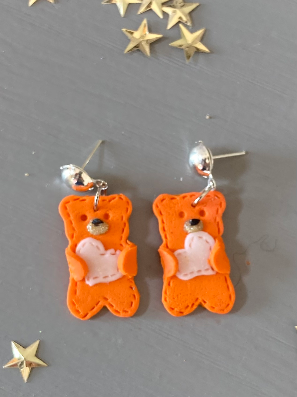 Miniature : Boucles d’oreilles Teddy love 🧸🧡
