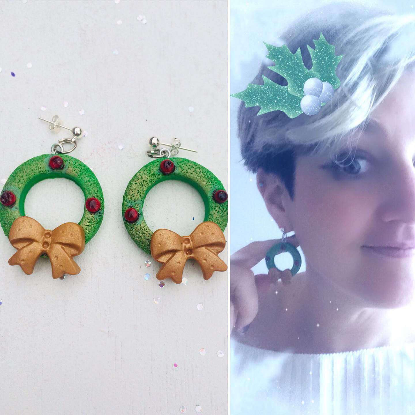 boucles couronnes de noel