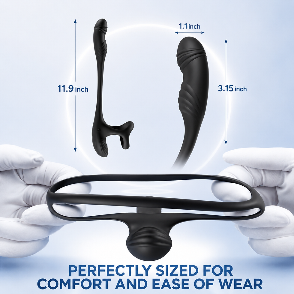 Thumbnail: Anal Vibrator for Men Gay Prostate Massager With 10 Vibrating Cock Ring APP 10 I
