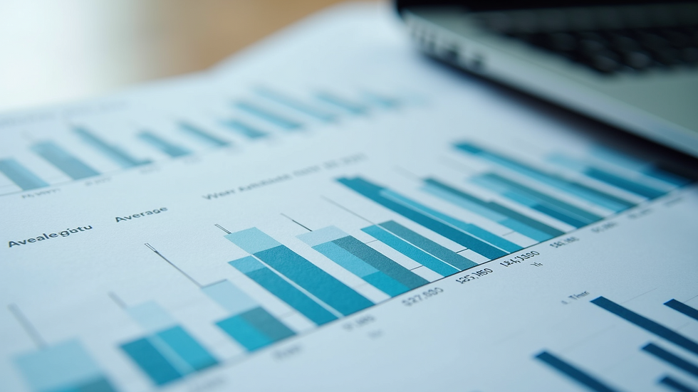 Close-up view of charts indicating average revenue per user in SaaS