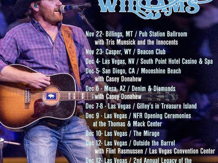 CHANCEY WILLIAMS TO DEBUT NEW SINGLE LIVE DURING THE WRANGLER NATIONAL FINALS RODEO AT THE THOMAS &a