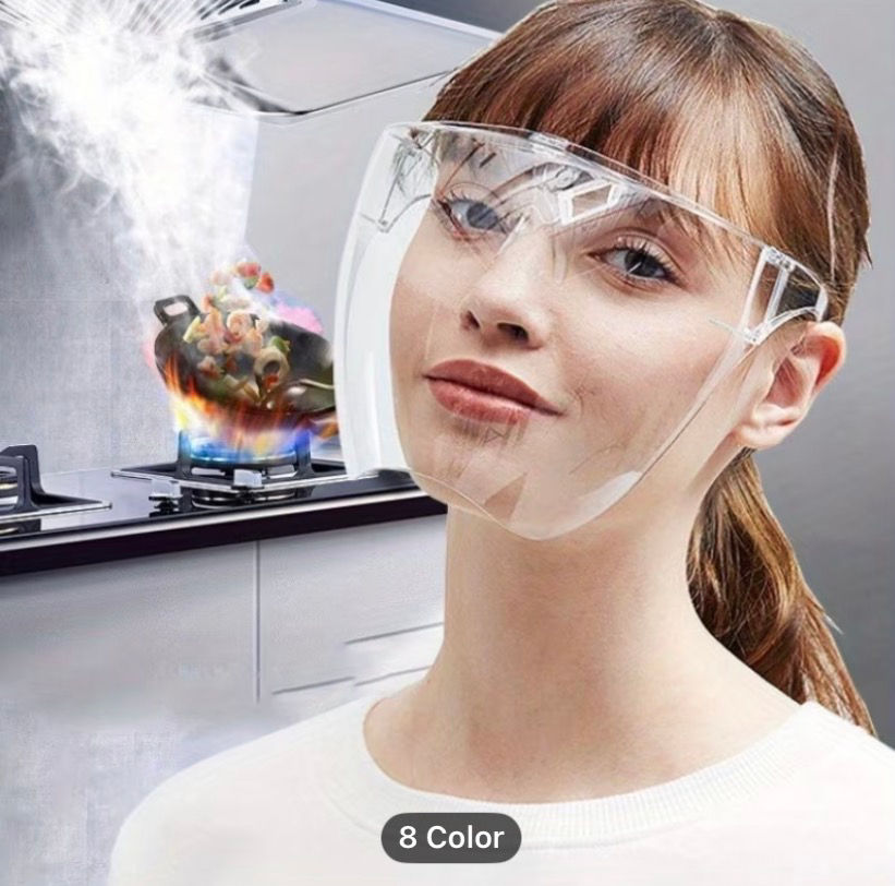 Thumbnail:  Full Face Shield Visor Glasses – Anti-Splash Protective Face Cover, Transparent