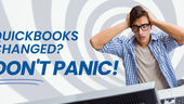 quickbooks online changed don't panic, man looking panicked at computer