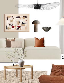 Mood board for a living room