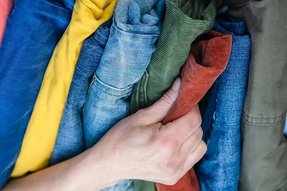 A collection of different fabric types that might require specialized cleaning care