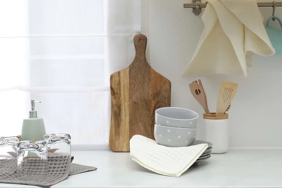 A clean kitchen countertop representing deep cleaning house cost and professional services