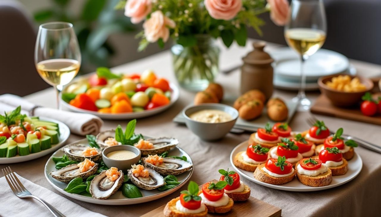 Arranged Food and Objects