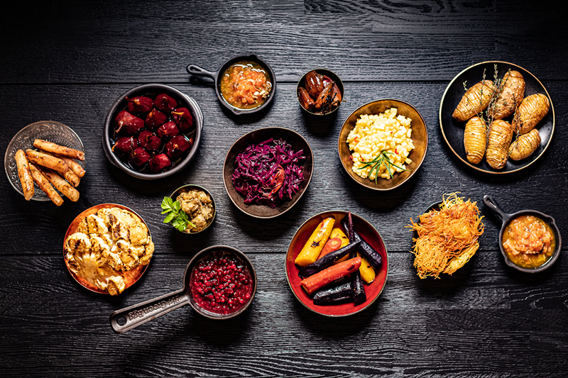 Arranged Food and Objects