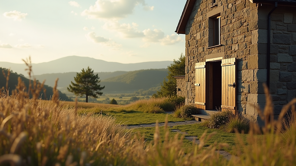 Close-up view of Kinkell Byre, a beautiful stone barn offering a romantic setting