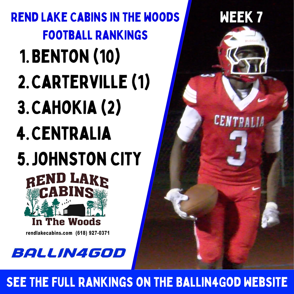 REND LAKE CABINS IN THE WOODS WEEK 7 RANKINGS