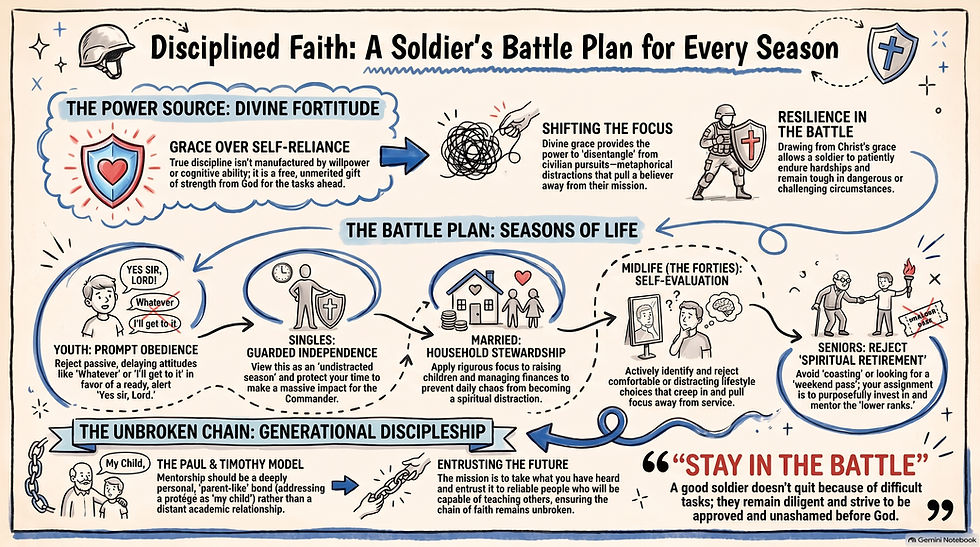 SOLDIERING ON IN CHRIST'S GRACE