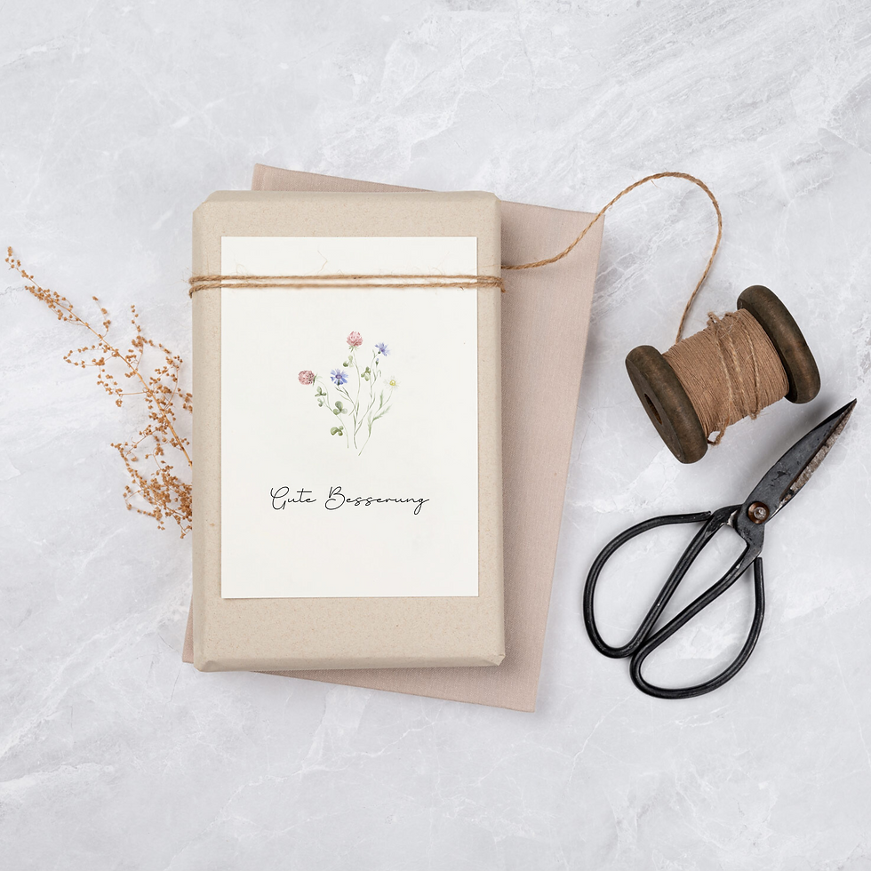 Grußkarte Gute Besserung / Genesungswünsche, Blumenstrauß