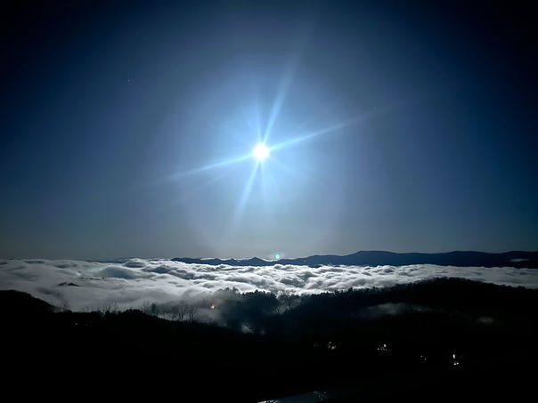 misty blue ridge mountains