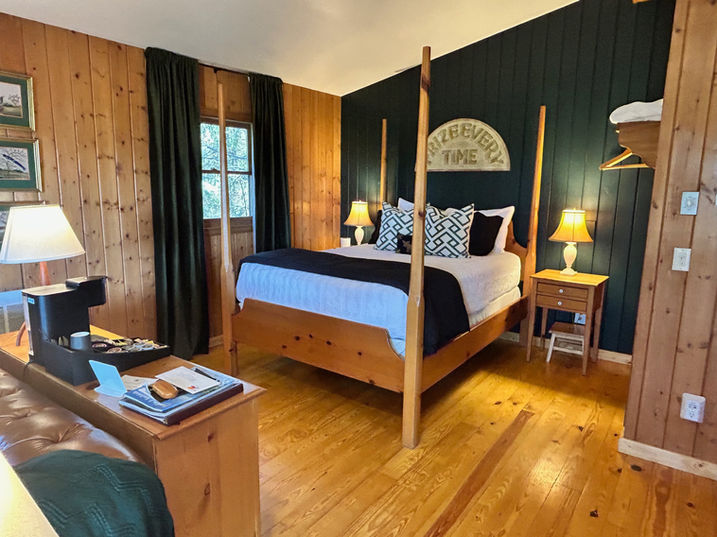 private cabin in the mountains bedroom
