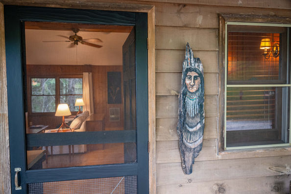 private cabin with fireplace