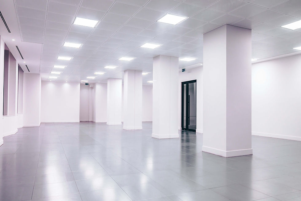 An illuminated modern office space