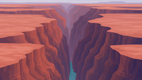 Grand Canyon shoeing a gap